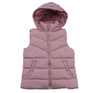 Aeropostale Puffer Vest Womens Small Mauve Insulated Winter Warmer Sherpa